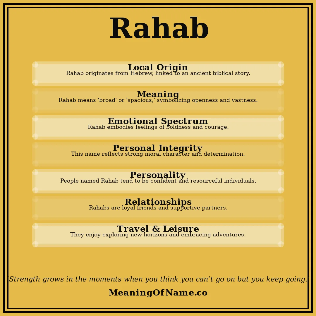 Rahab name meaning poster