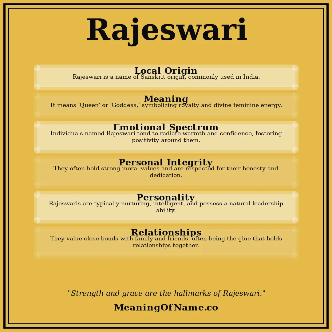 Rajeswari name meaning poster