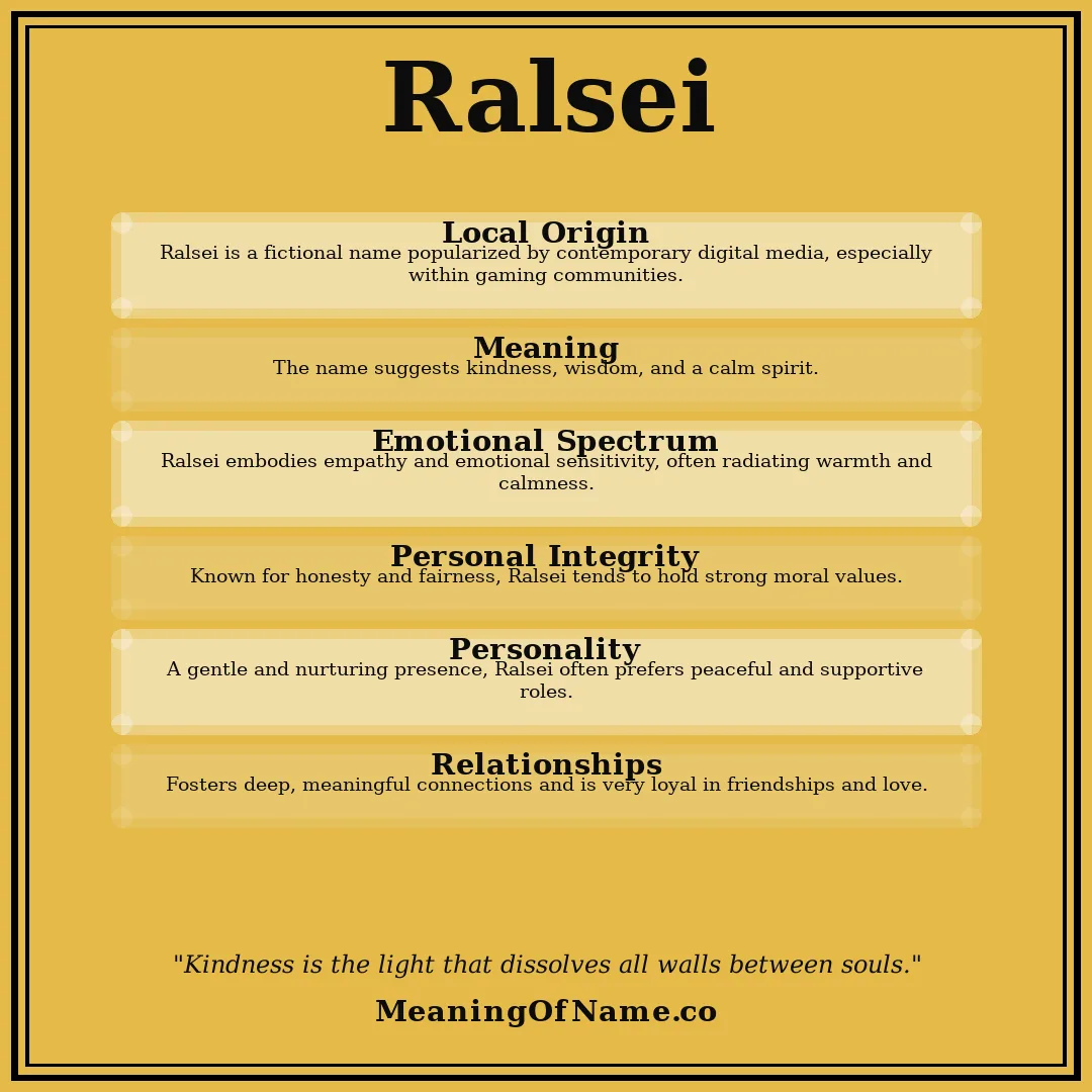 Ralsei name meaning poster