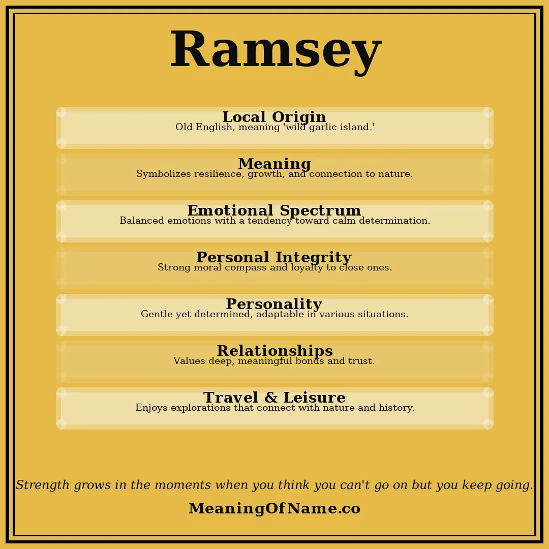 Ramsey name meaning poster