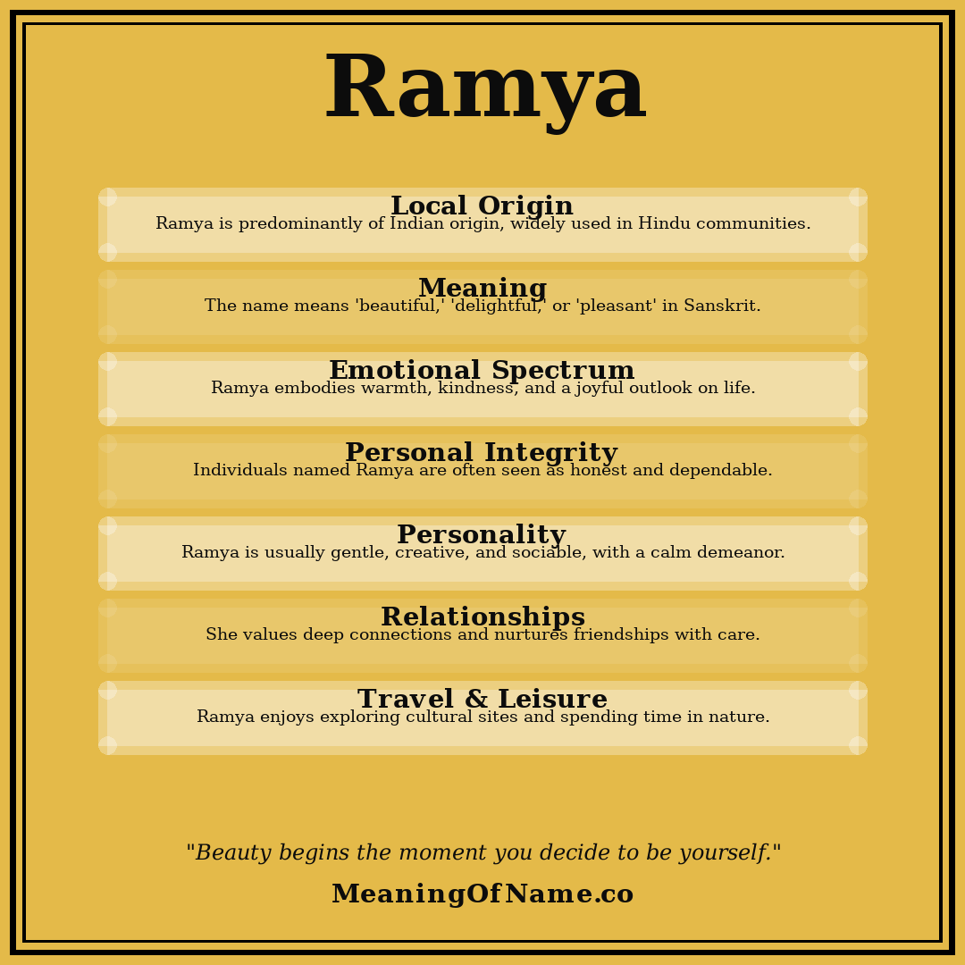 Ramya name meaning poster