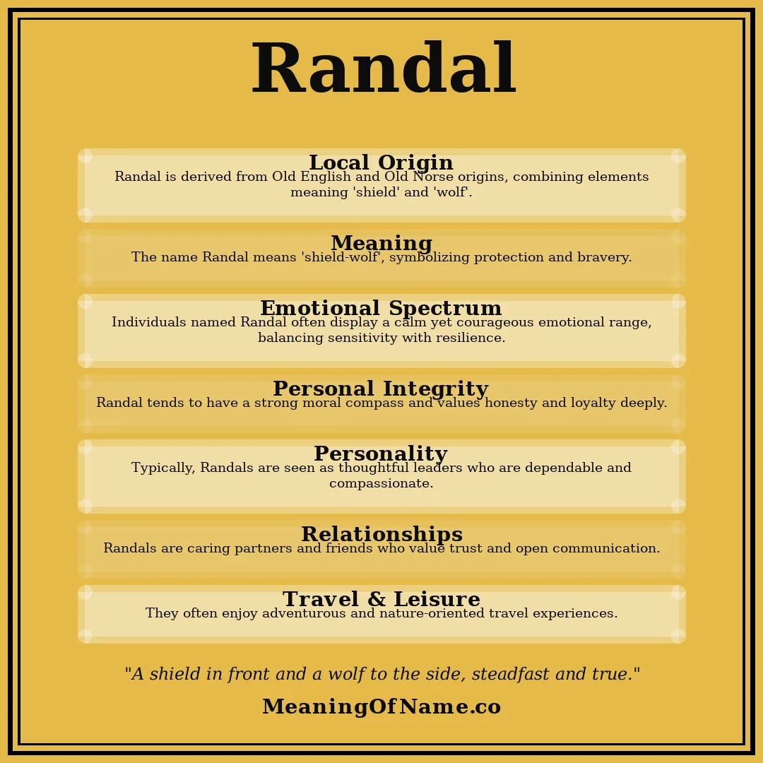 Randal name meaning poster
