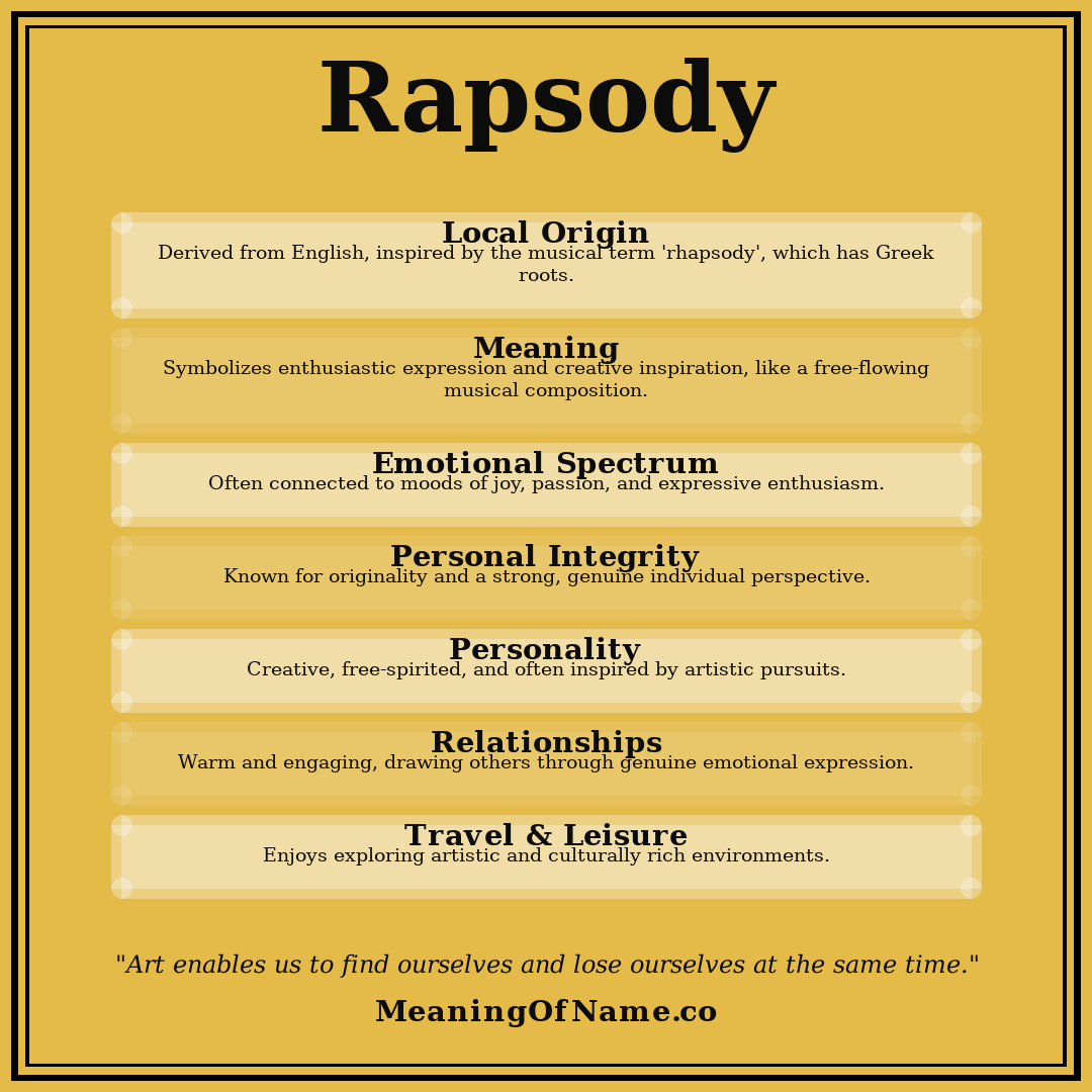 Rapsody name meaning poster