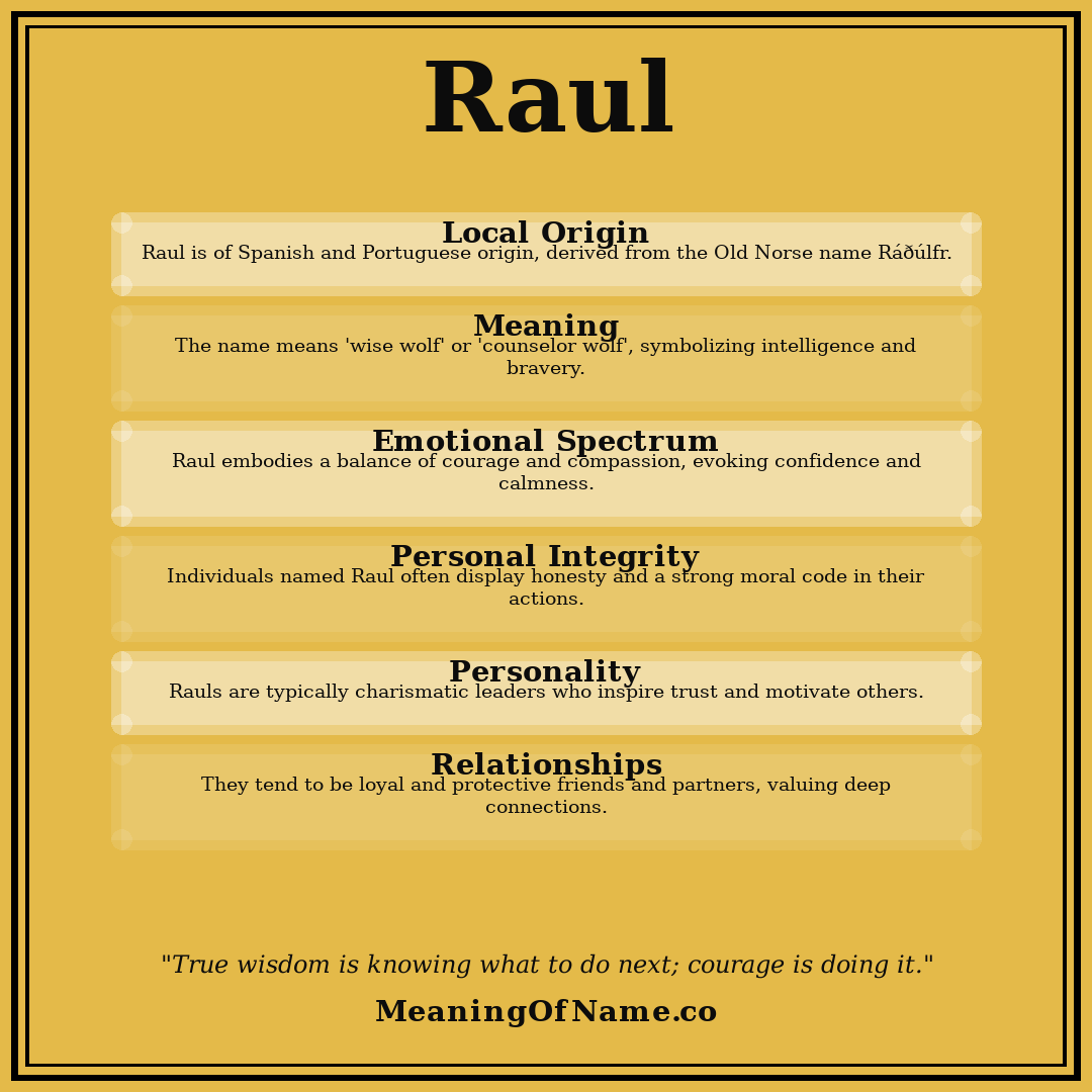 Raul name meaning poster