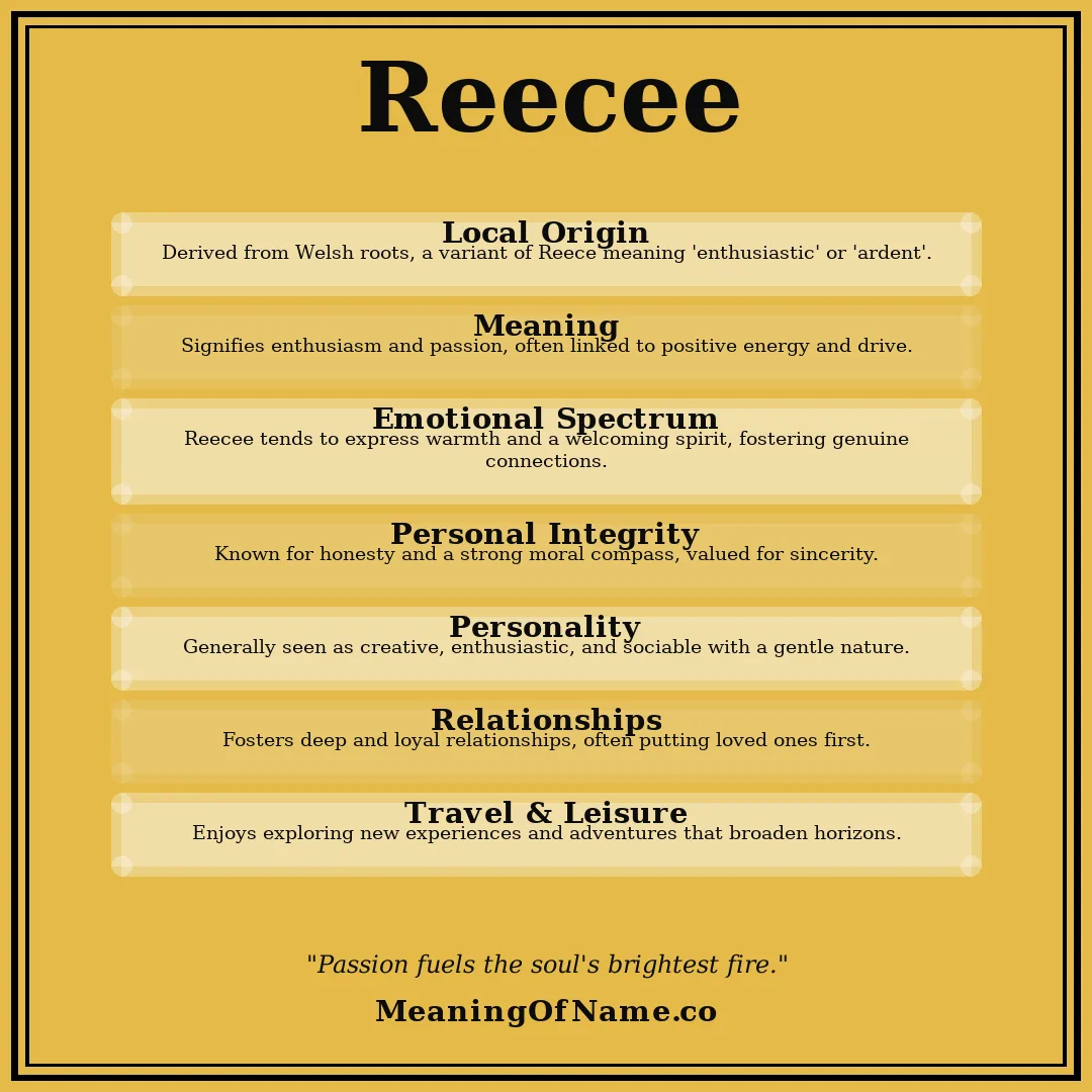 Reecee name meaning poster
