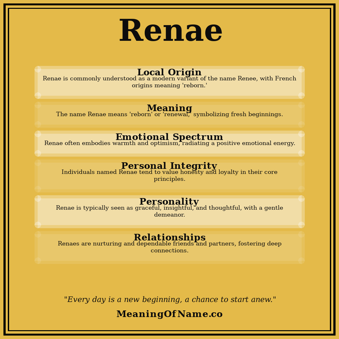 Renae name meaning poster