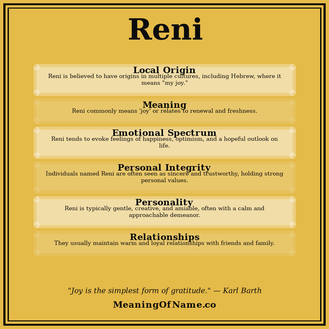 Reni name meaning poster