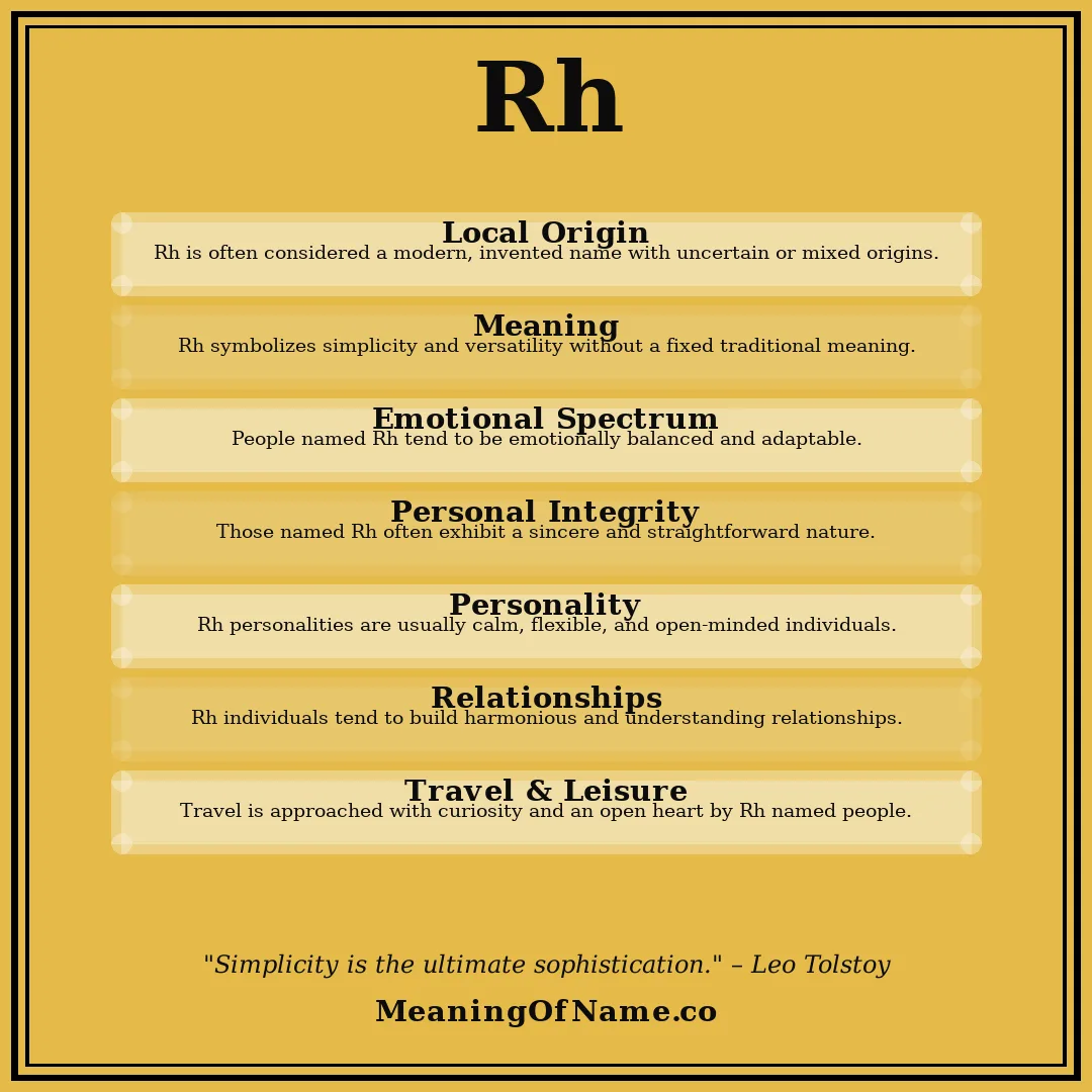 Rh name meaning poster