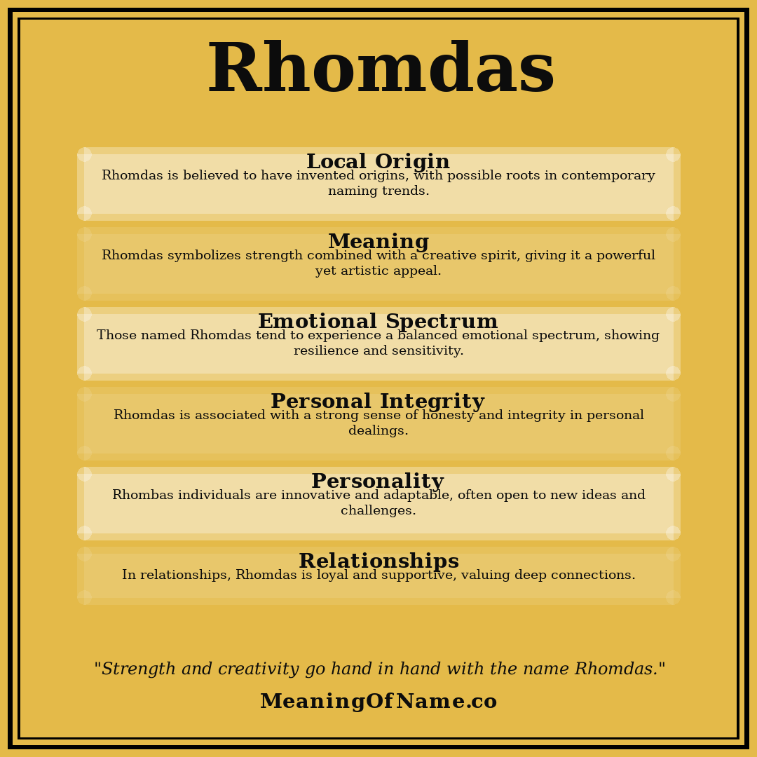 Rhomdas name meaning poster