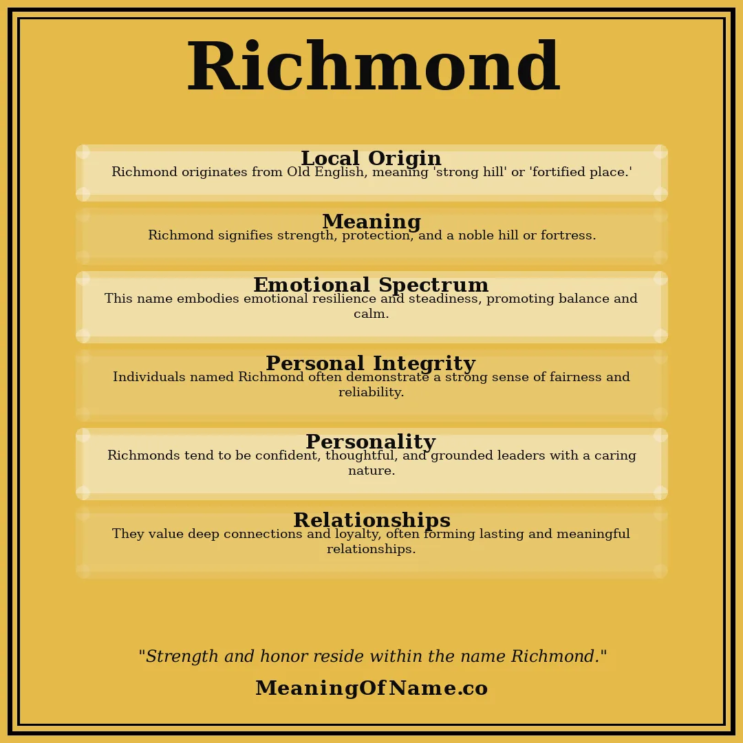 Richmond name meaning poster