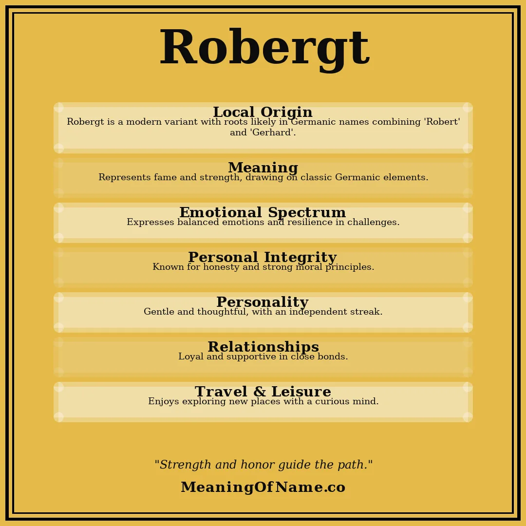 Robergt name meaning poster