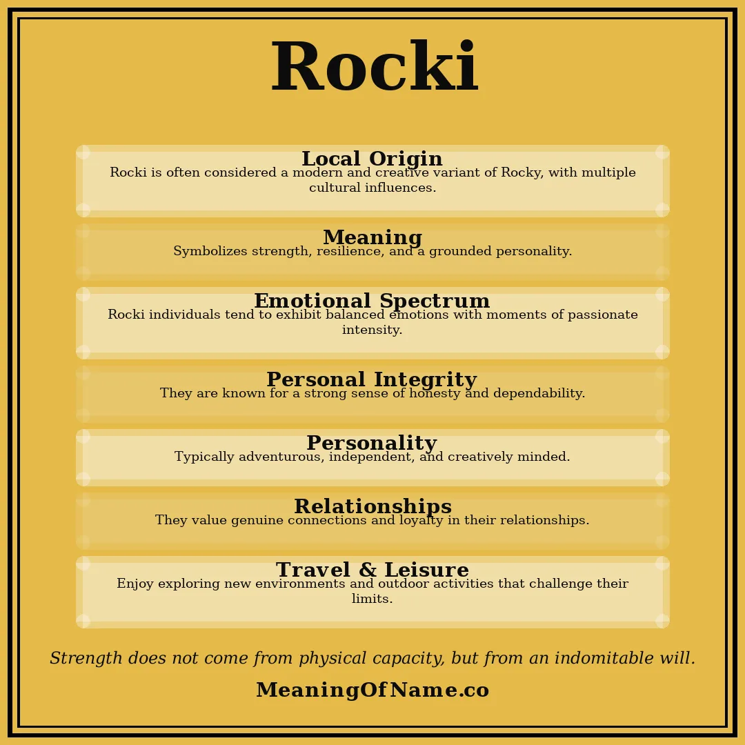 Rocki name meaning poster