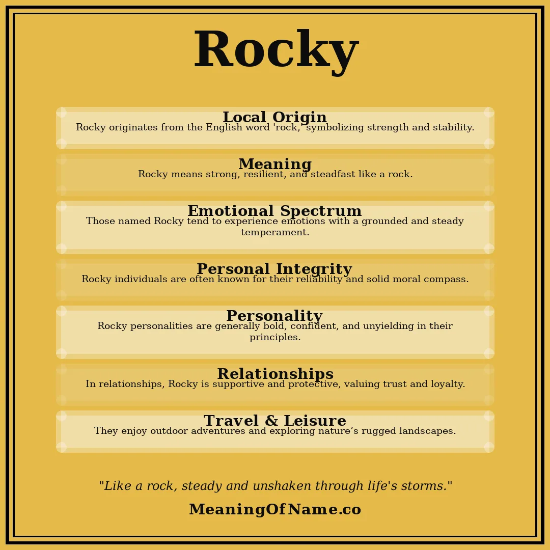 Rocky name meaning poster