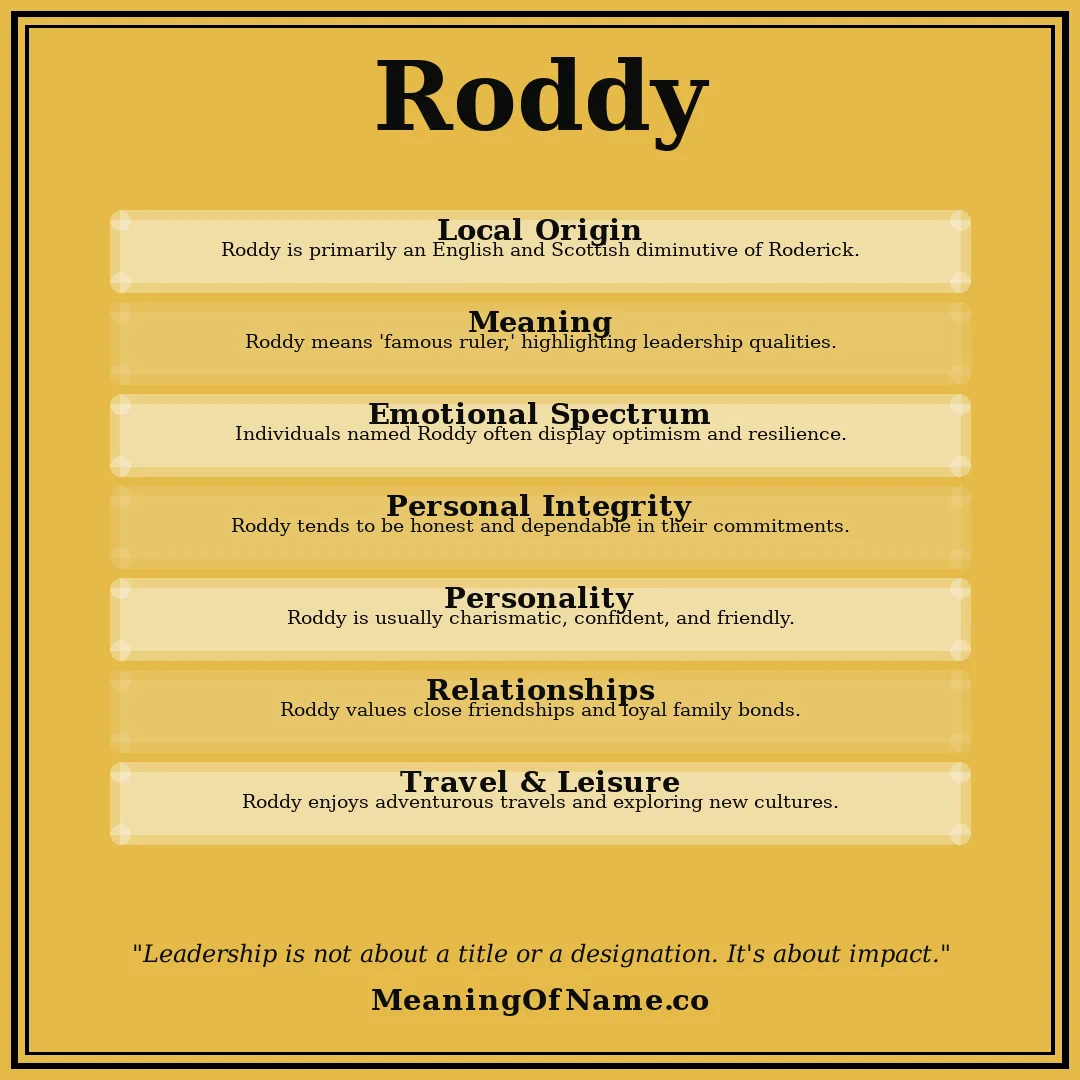Roddy name meaning poster