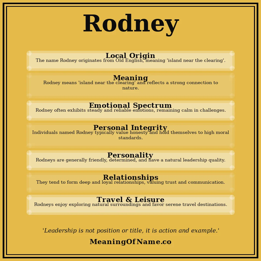 Rodney name meaning poster