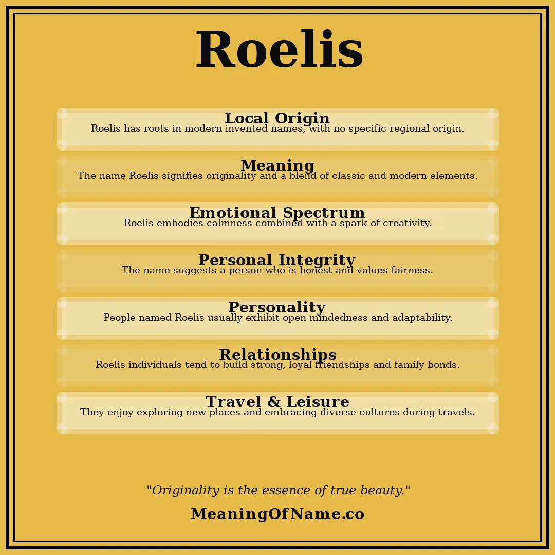 Roelis name meaning poster