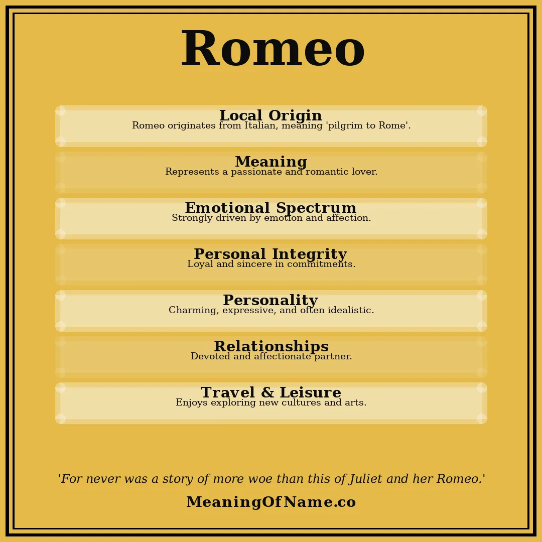 Romeo name meaning poster