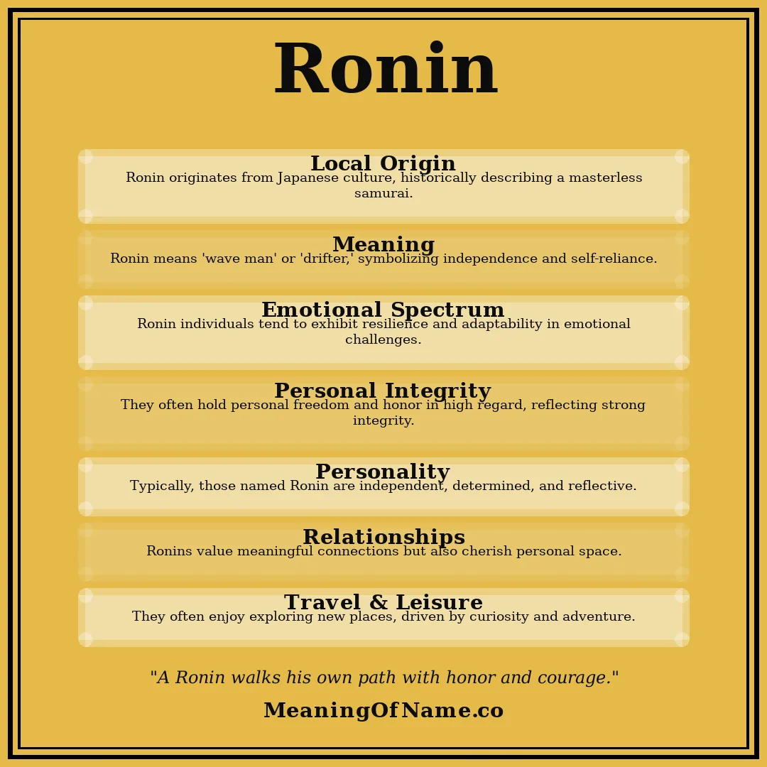 Ronin name meaning poster