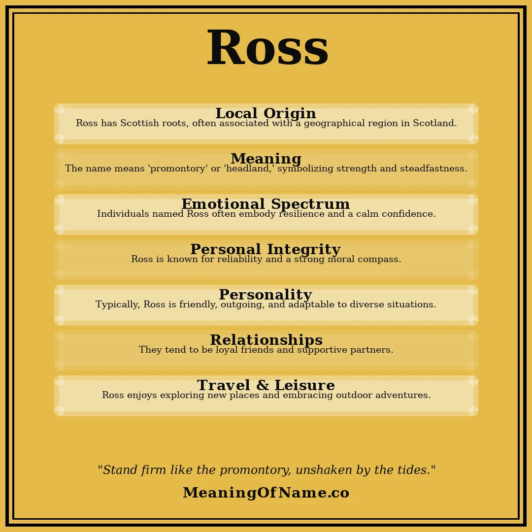 Ross name meaning poster