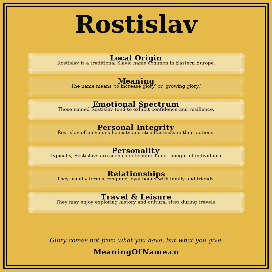 Rostislav name meaning poster