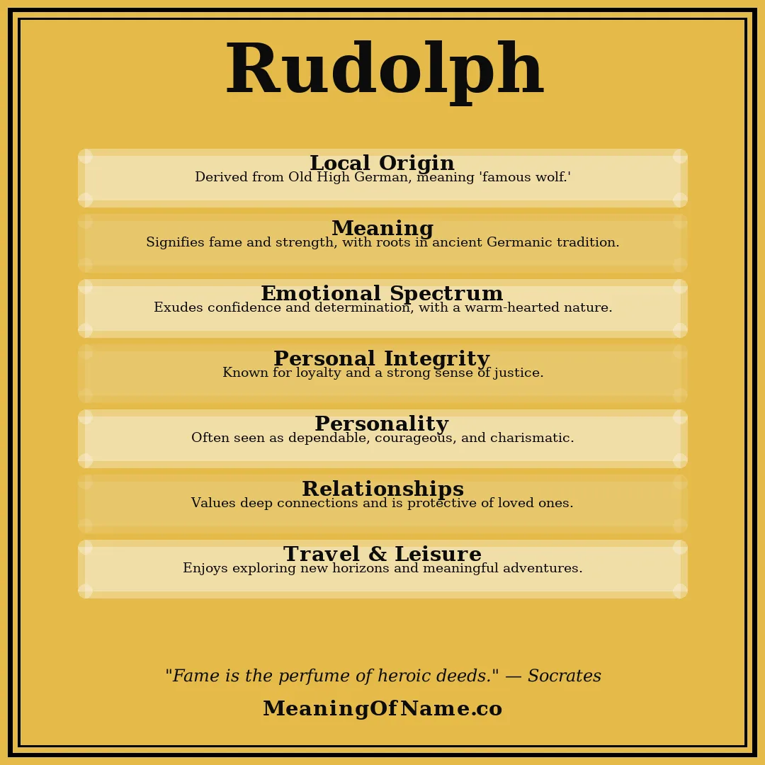 Rudolph name meaning poster