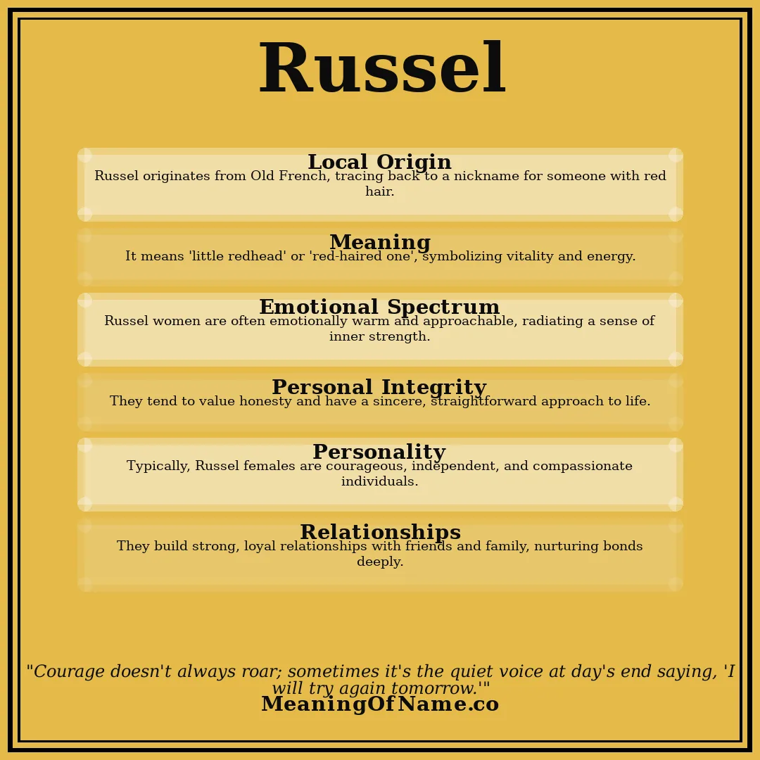 Russel name meaning poster