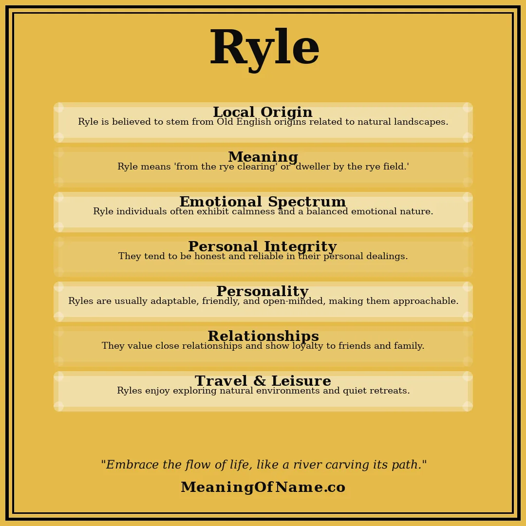 Ryle name meaning poster