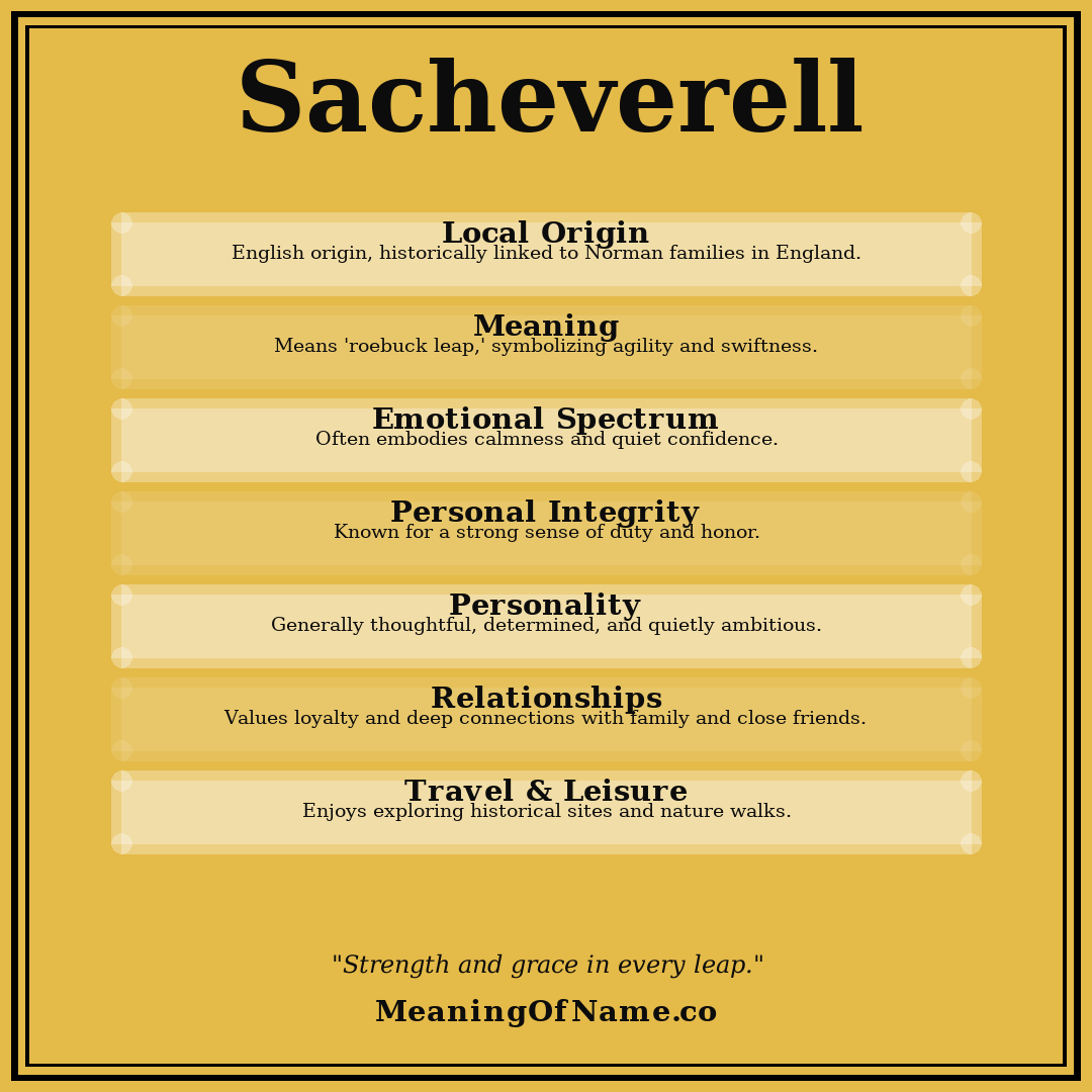 Sacheverell name meaning poster