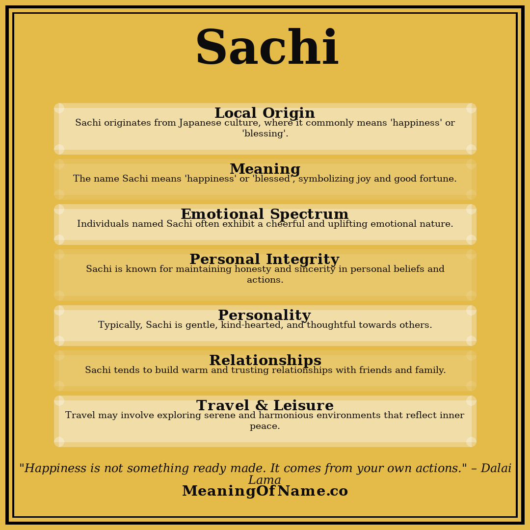 Sachi name meaning poster
