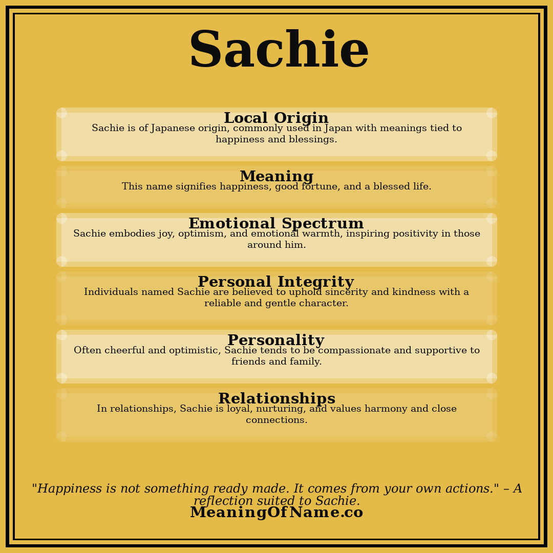 Sachie name meaning poster