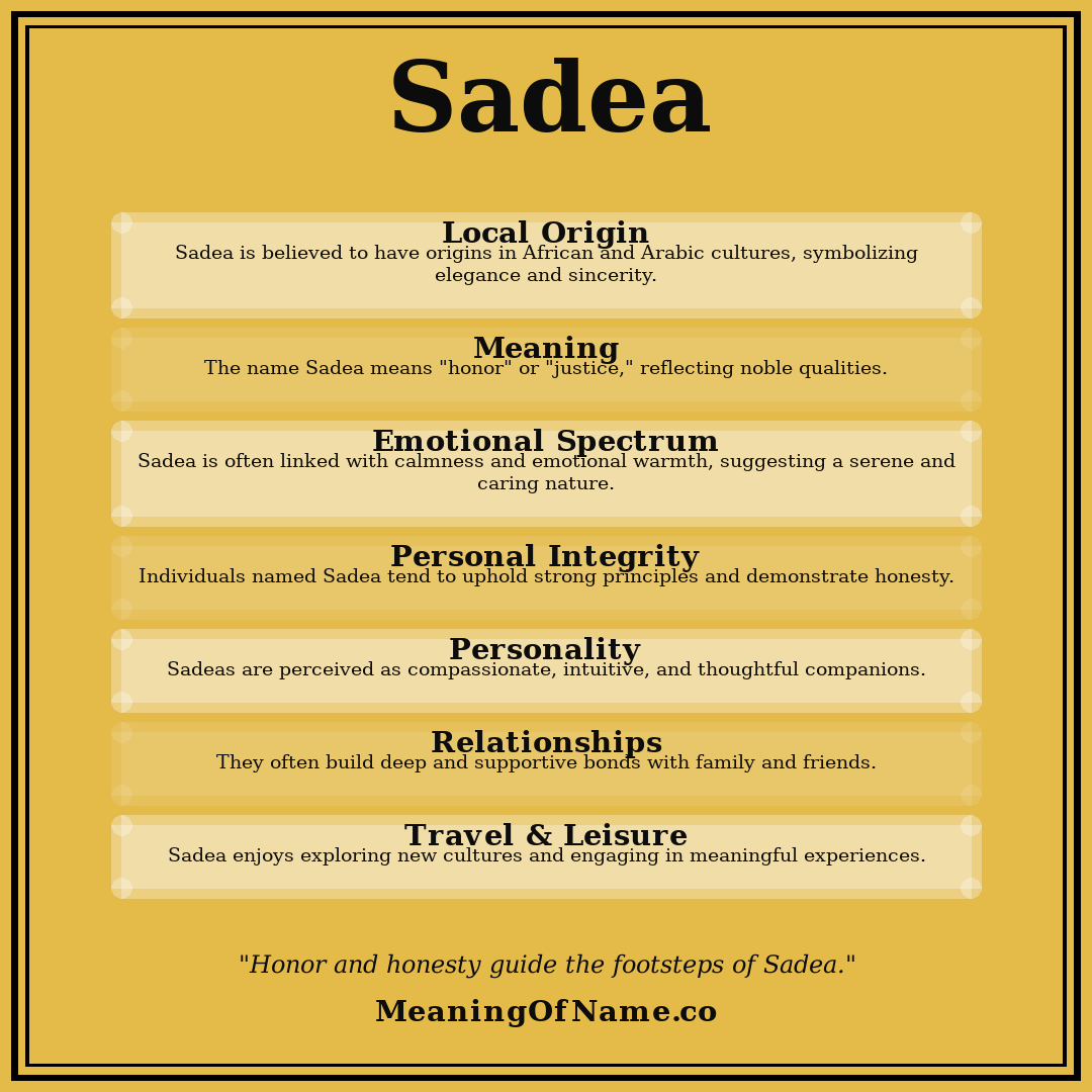 Sadea name meaning poster