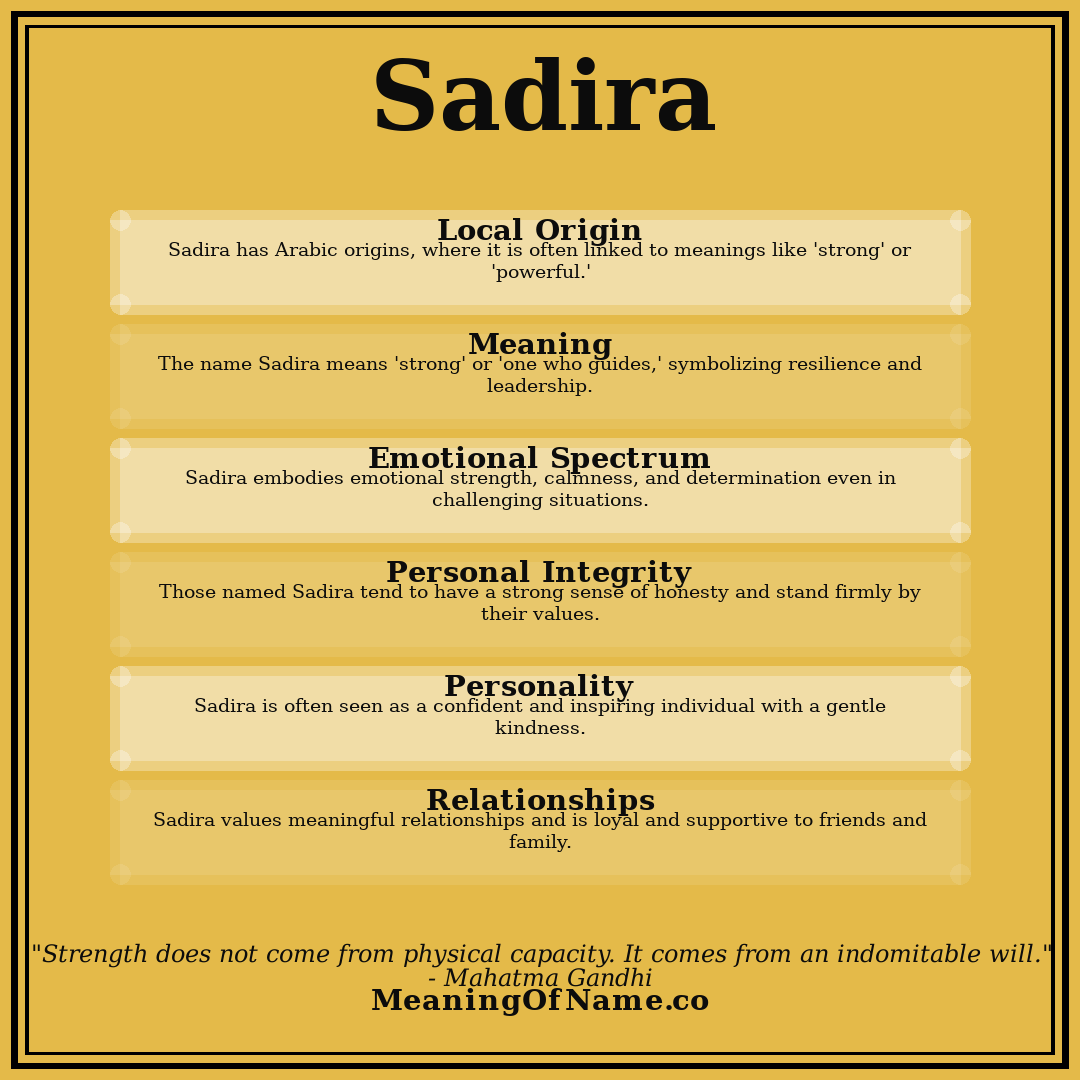 Sadira name meaning poster