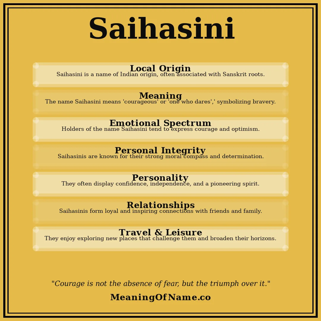 Saihasini name meaning poster