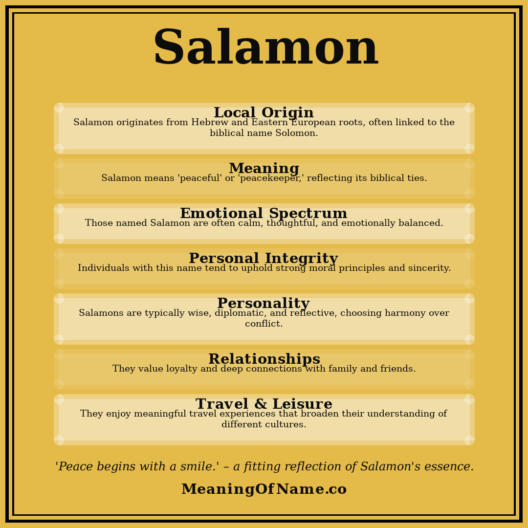 Salamon name meaning poster