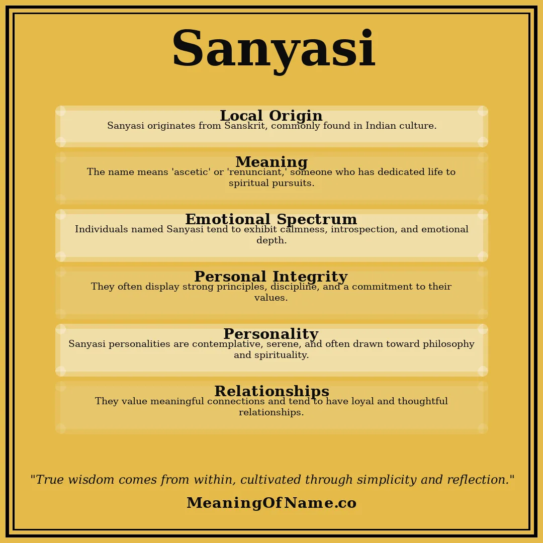 Sanyasi name meaning poster