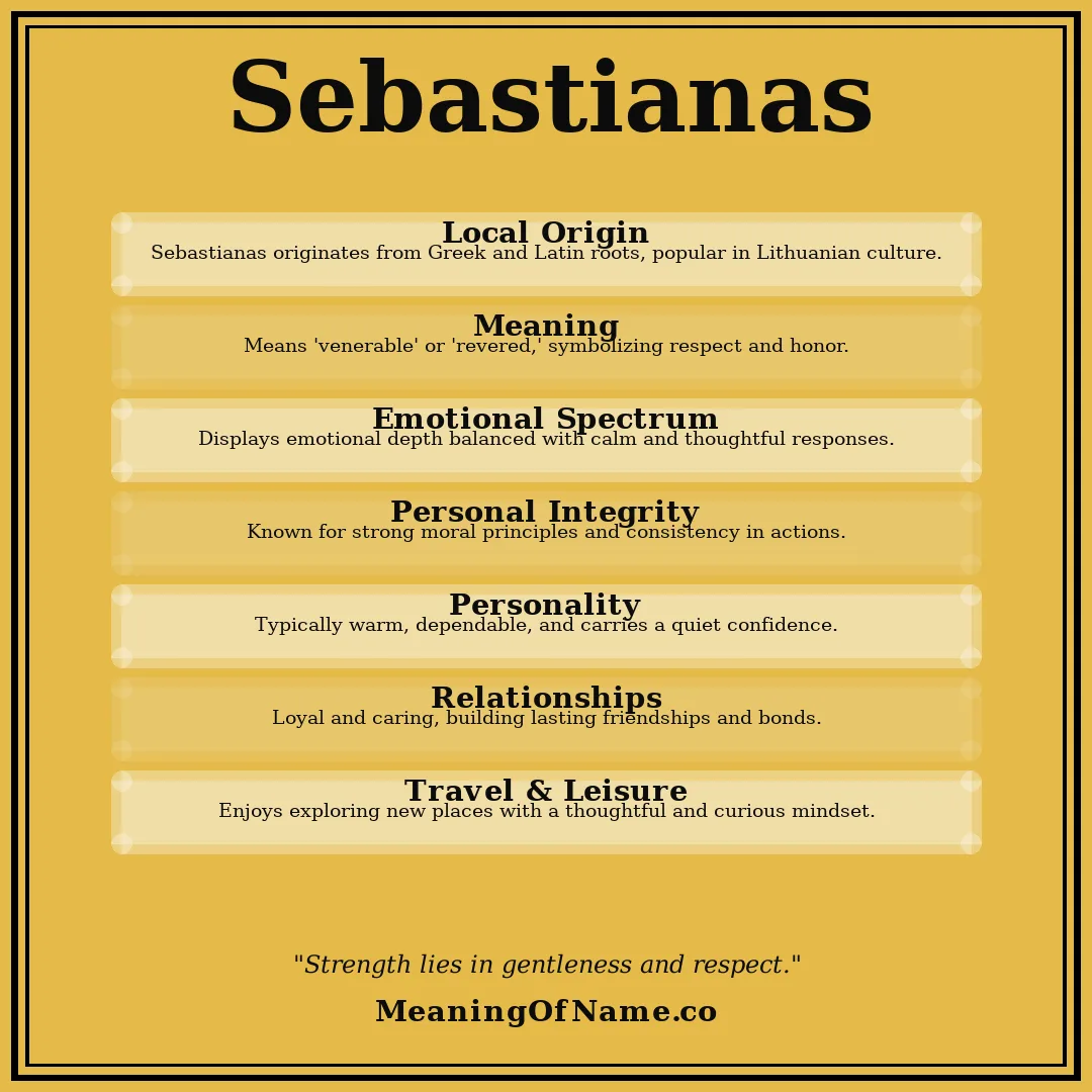 Sebastianas name meaning poster