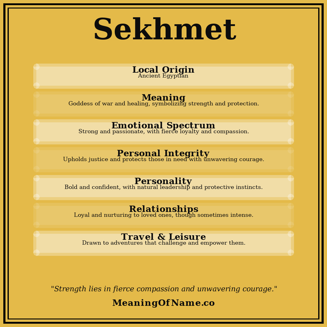 Sekhmet name meaning poster