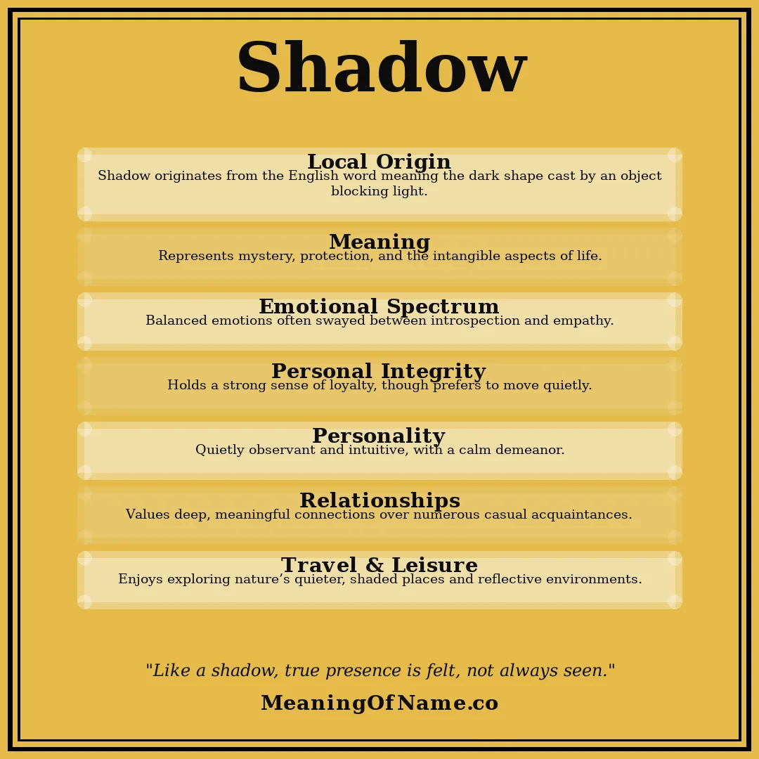 Shadow name meaning poster