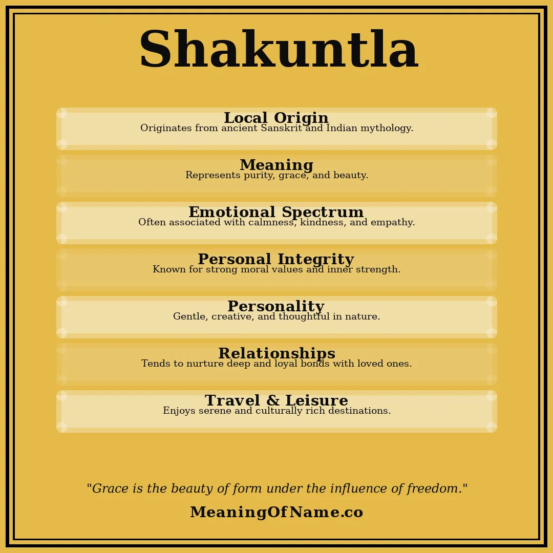 Shakuntla name meaning poster