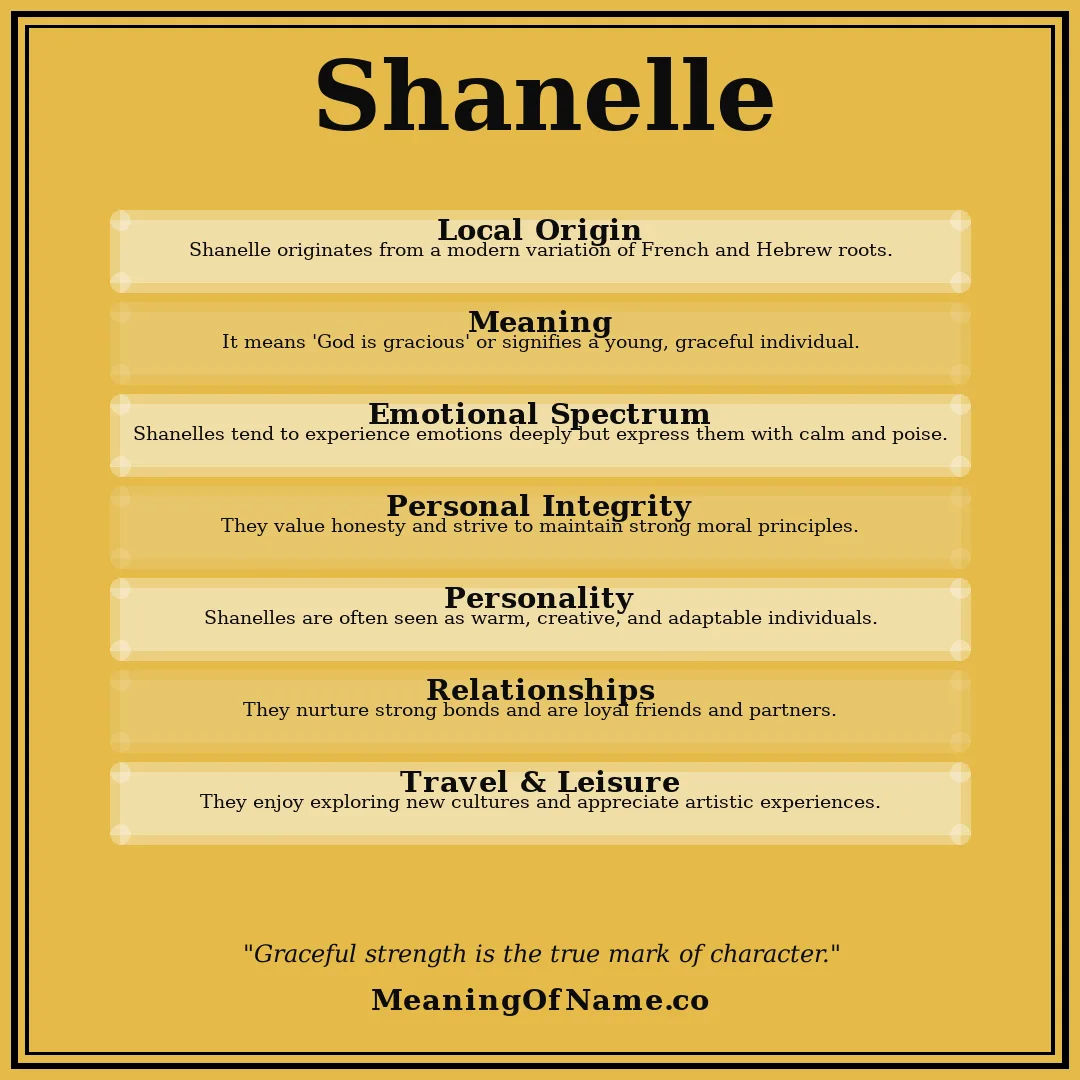 Shanelle name meaning poster