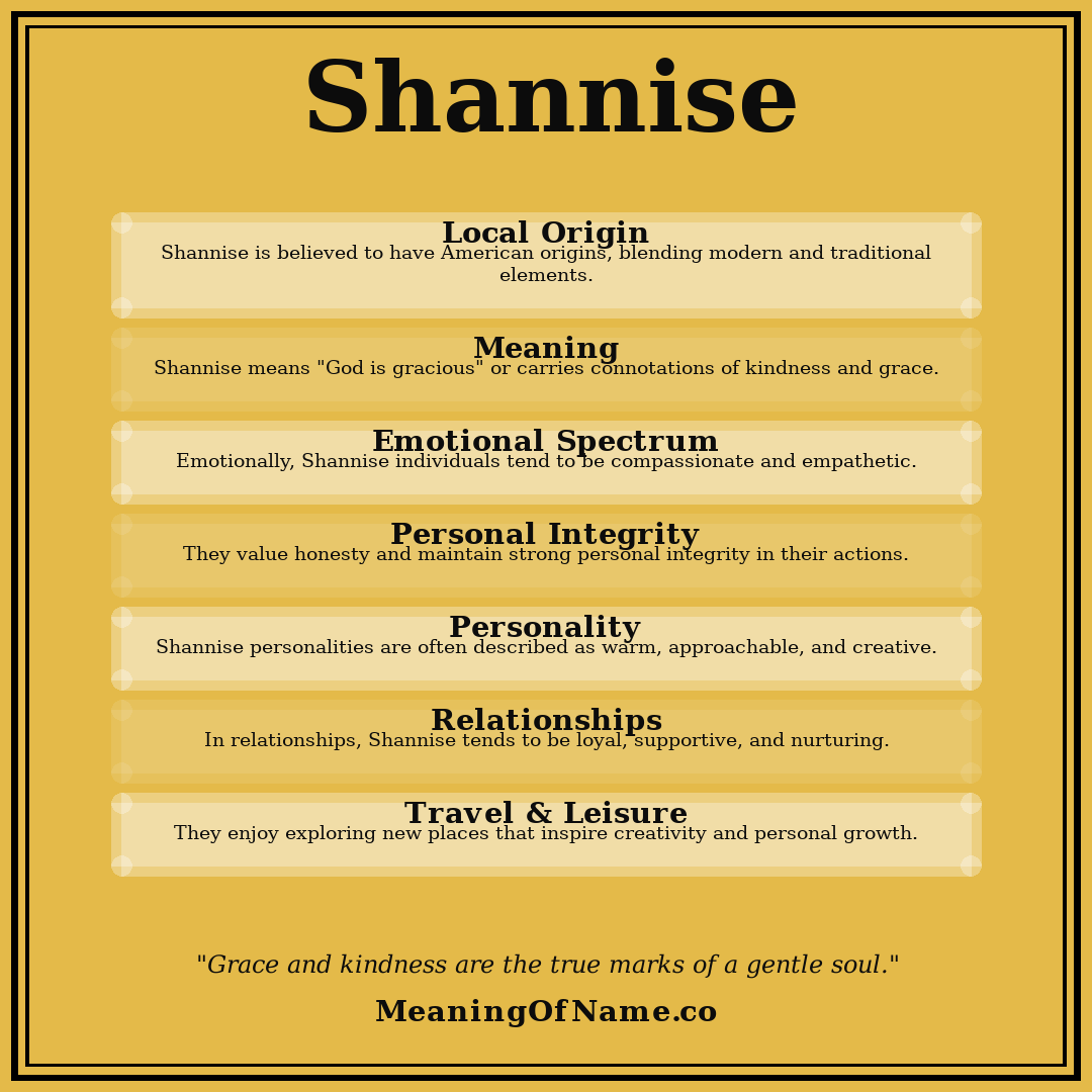 Shannise name meaning poster