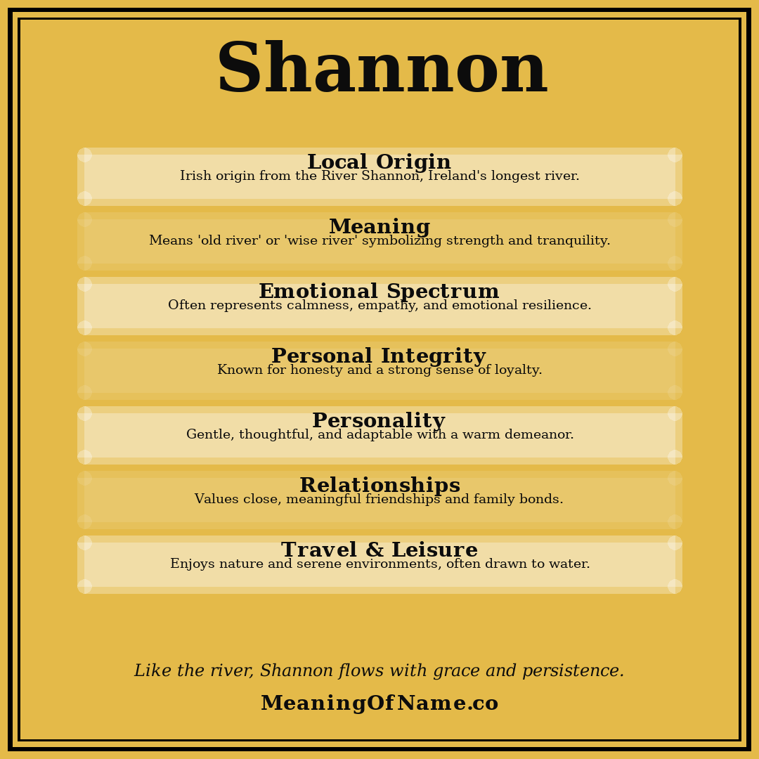 Shannon name meaning poster