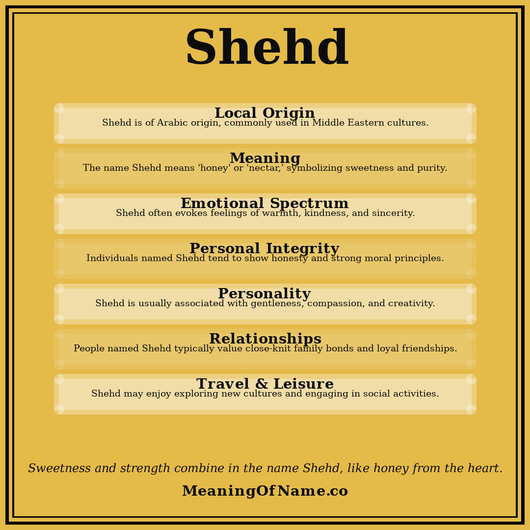 Shehd name meaning poster