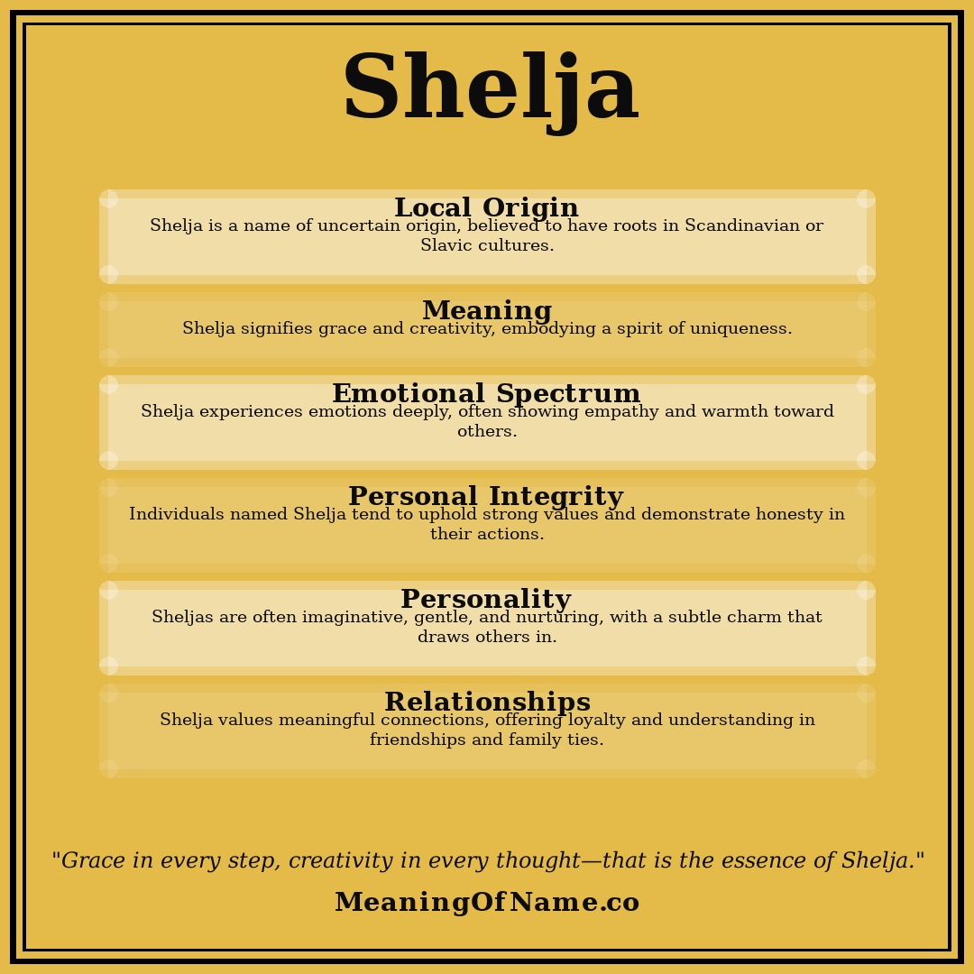 Shelja name meaning poster