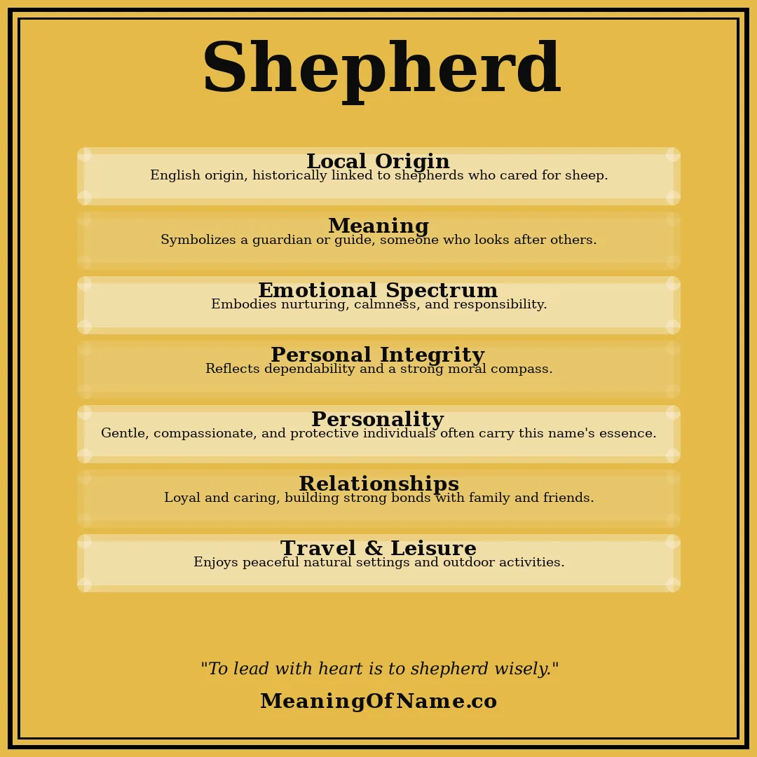 Shepherd name meaning poster