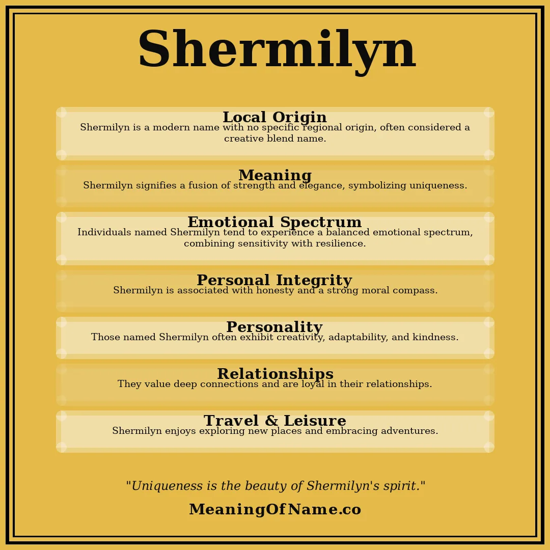 Shermilyn name meaning poster