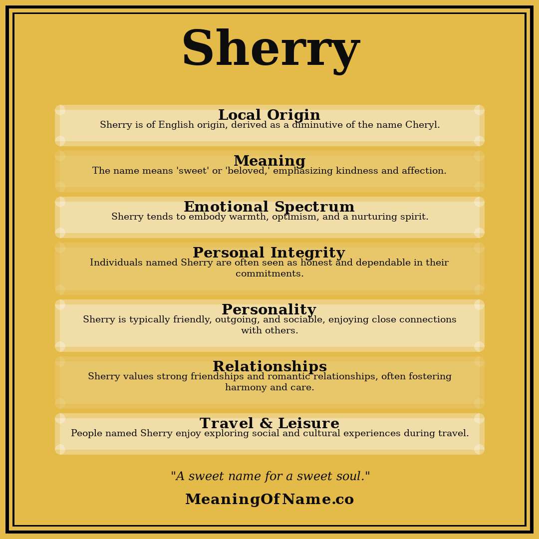 Sherry name meaning poster