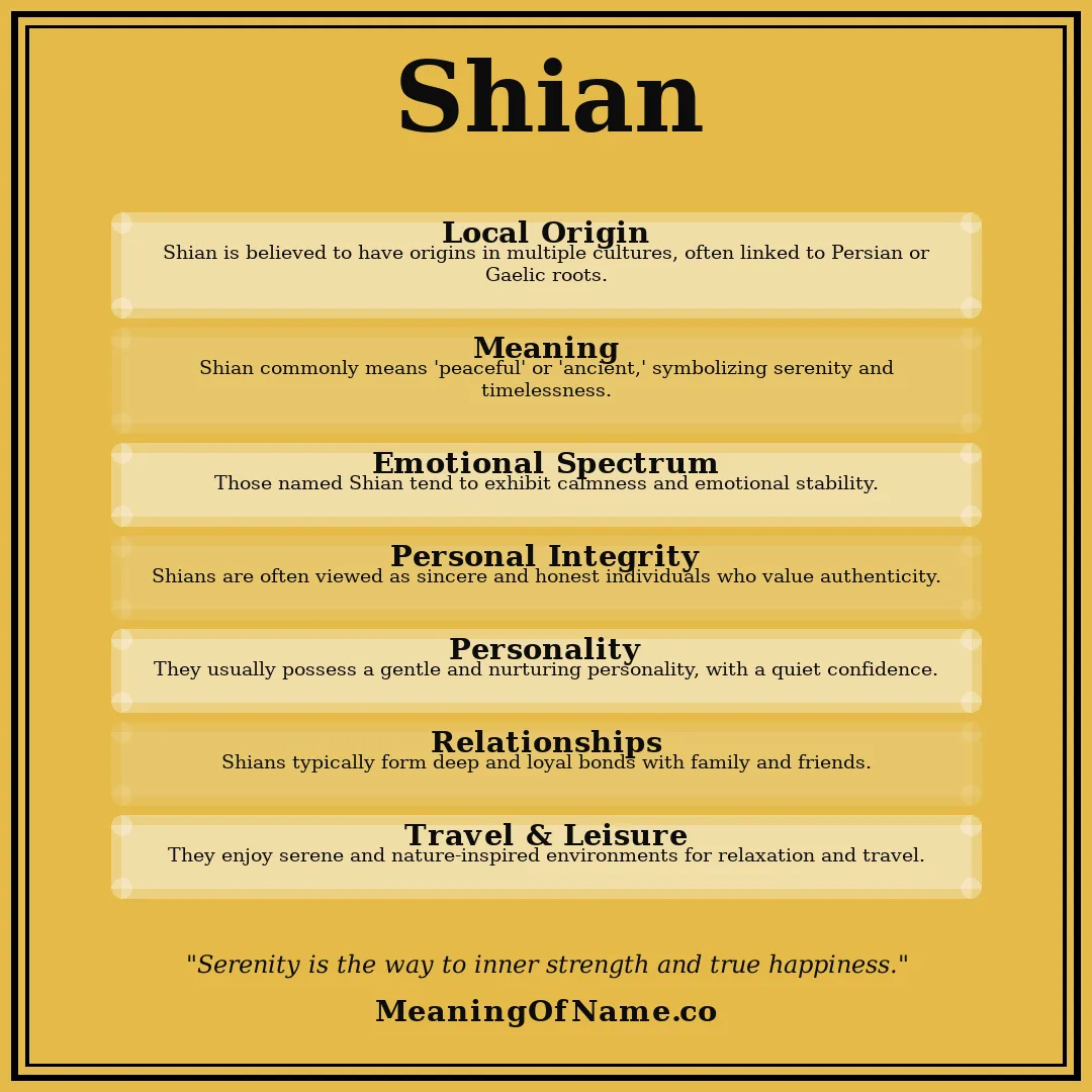Shian name meaning poster