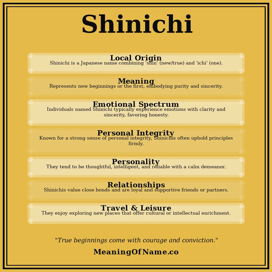 Shinichi name meaning poster