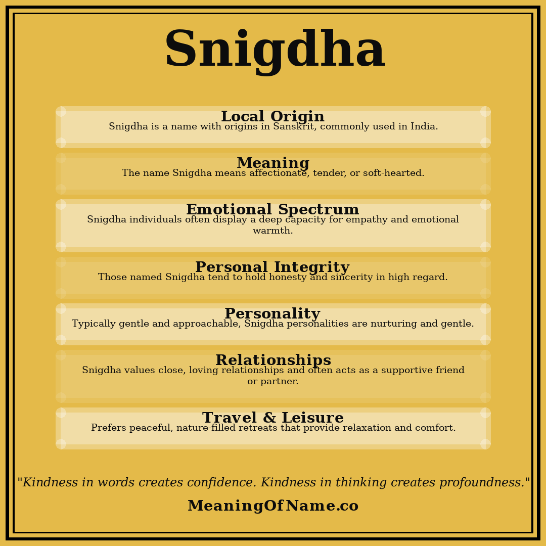 Snigdha name meaning poster